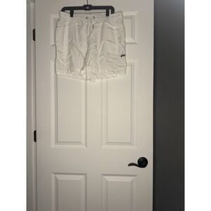 Dkny Jeans Pull On Shorts Large White Lycocell